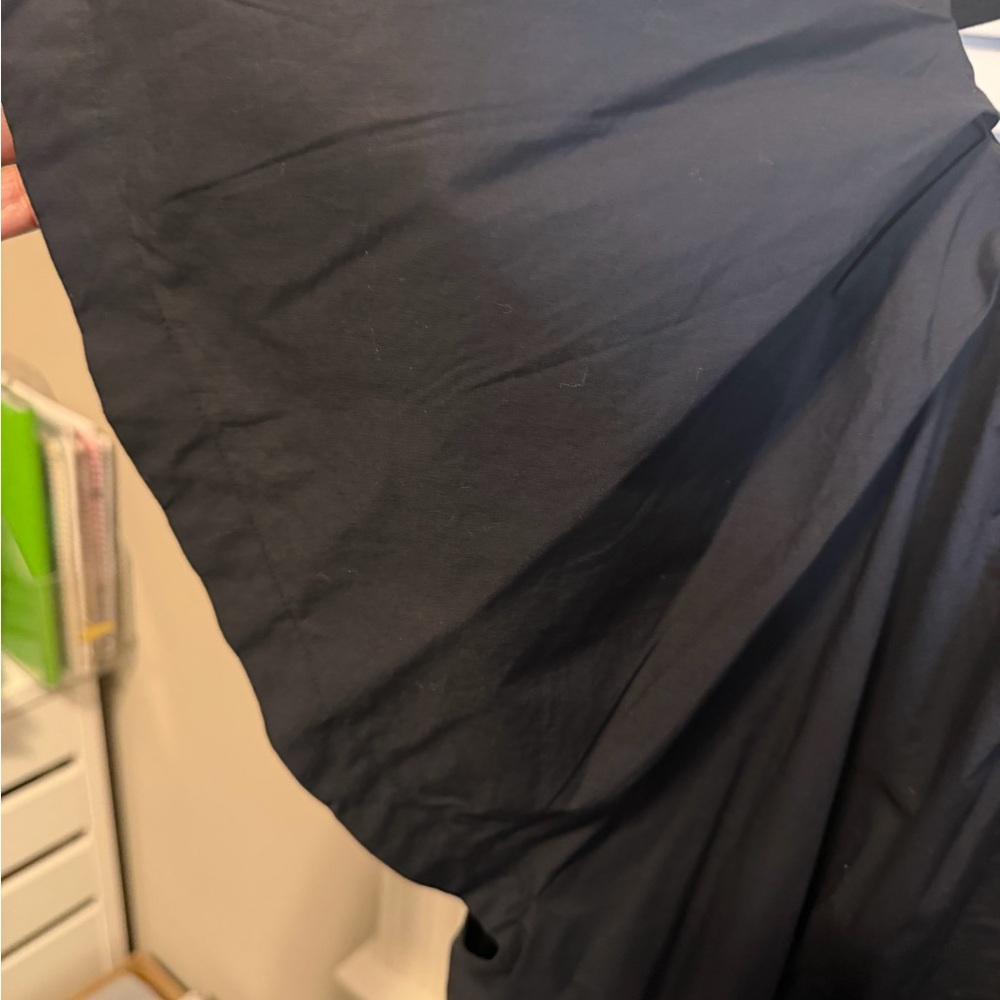 New Without Tag- LB Plus Size- Black Pleated Crew-Neck Midi Dress- Size 24W - Picture 6 of 17